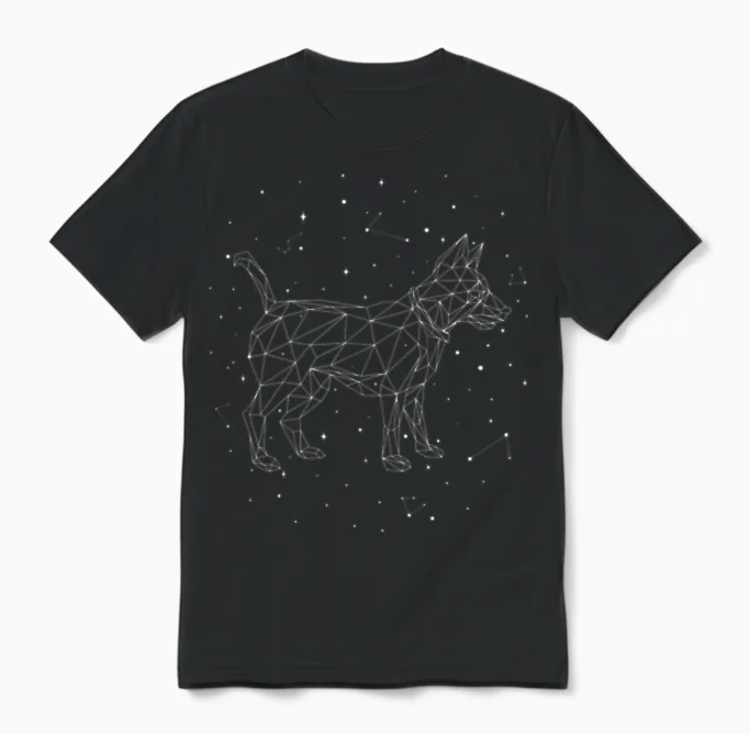 Sternbild Dog Constellation Dog Mom Dogfather Dog Unisex T-Shirt in Black