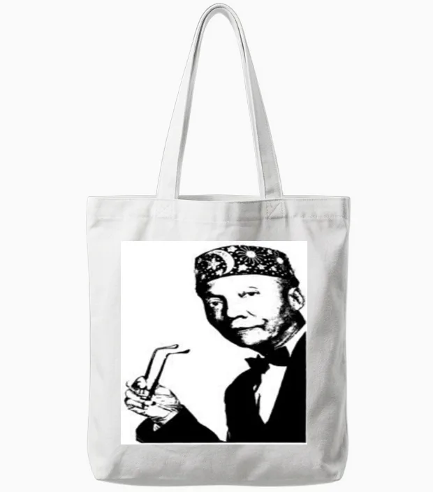 Elijah Muhammad (silhouette) Tote Bags in White