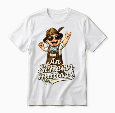 An Scheiss Muaß I Freistaat Bayern Bayrisch Bairisch Dialekt Unisex T-Shirt - White