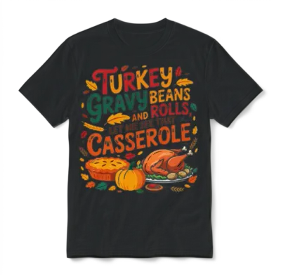 Unique Turkey Gravy Beans and Rolls Unisex T-Shirt - Black