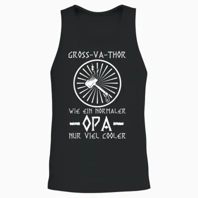 Gross-Va-Thor Wie Ein Normaler Opa Großvater Wikinger Opa Unisex Tank Top - Black