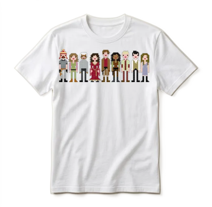 Firefly Cast Cross Stitch โ Crafting & Sewing Unisex T-Shirt - White
