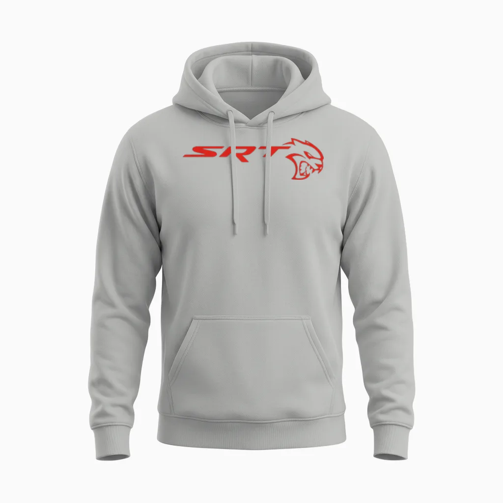Dodge Srt Hellcat T-Shirt, Black, S Unisex Hoodie in Ash