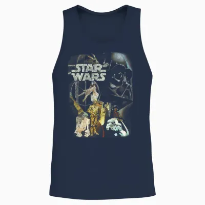 Kinder Star Wars New Vintage Unisex Tank Top - Navy