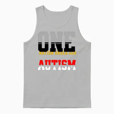 Patriotic Typographic Banner Unisex Tank Top - Ash