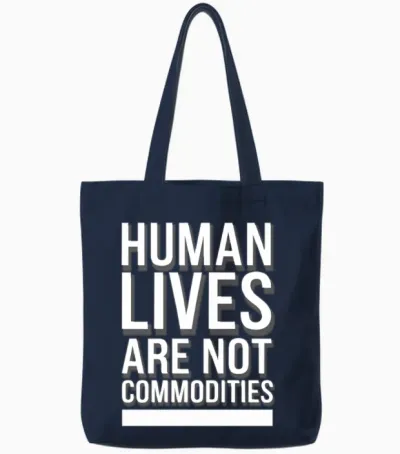 Human Trafficking Awareness Stop Exploitation Tote Bags - Navy