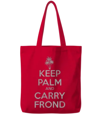 Keep Palm and Carry Frond Tote Bags - Red