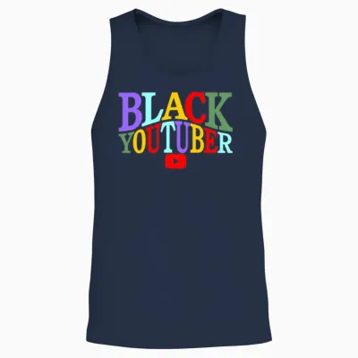 Black Youtuber Unisex Tank Top - Navy