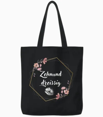 40 Geburtstag Frau I Zehnunddreissig Tote Bags - Black
