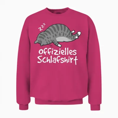 Offizielles Schlafshirt Katze Pyjama Lustig Cat Mom Geschenk Unisex Sweatshirt - Heliconia