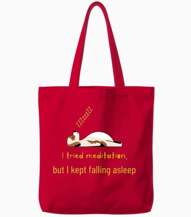 Funny Animal T-Shirt Design, Fitness and Wellness Tote Bags in Red