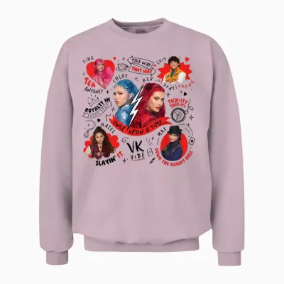 Disney Descendants: Wicked Wonderland Once Upon a Time Unisex Sweatshirt - Light Pink