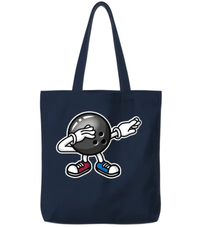 Dab Dabbing Bowling Ball Tote Bags - Navy