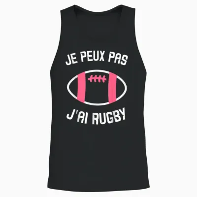 Je Peux Pas J'ai Rugby Women's Gift Unisex Tank Top - Black