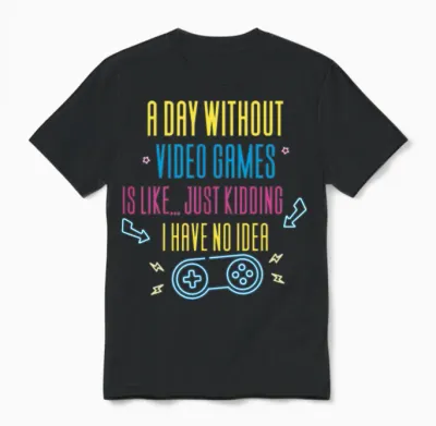 Gaming Gamer Video Games Unisex T-Shirt - Black