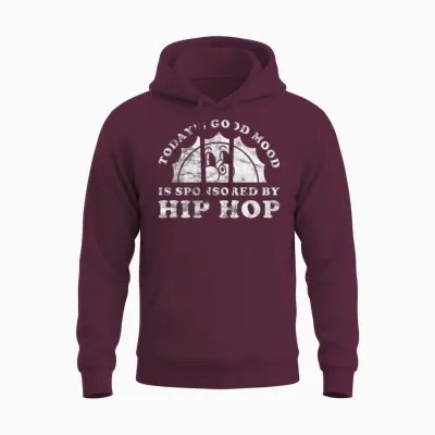 Retro Vintage Hip Unisex Hoodie - Maroon