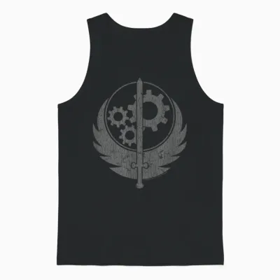 Fallout Video Game Brotherhood of Steel Logo Unisex Tank Top - Black