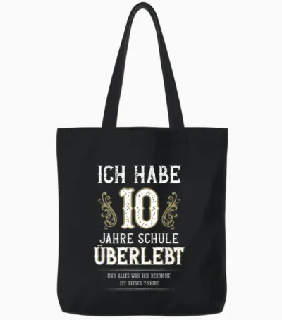 Schulabschluss Realschule Schule 2026 Tote Bags - Black