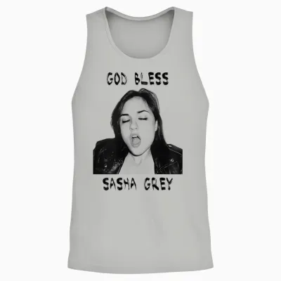 God Bless Sasha Grey T-Shirt (unisex) Unisex Tank Top - Ash