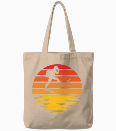 Diving Retro Tote Bags - Natural