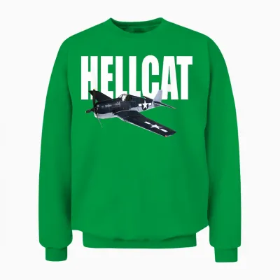 Grumman F6f Hellcat 2. Weltkrieg Flugzeug Unisex Sweatshirt - Irish Green