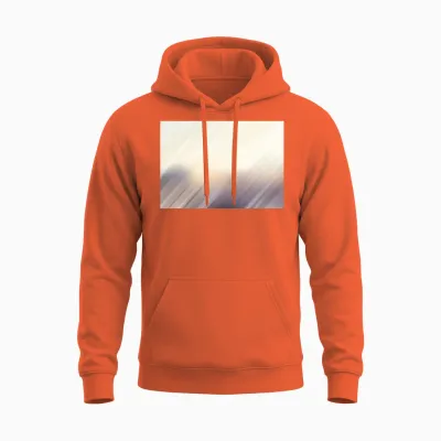 Abstract Blurred Lines Effect Unisex Hoodie - Orange