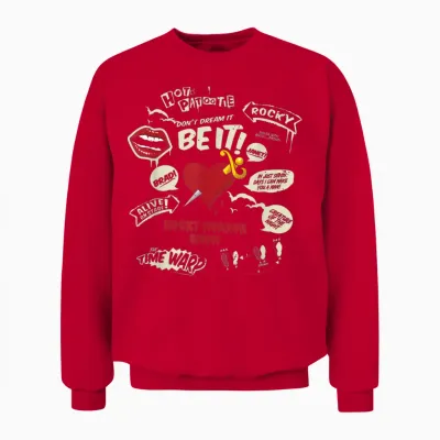 Rocky Horror Show Icons and Quotes Unisex Sweatshirt - Red