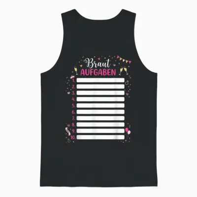 Braut Aufgaben Jga Frauen Junggeselllinnenabschied Unisex Tank Top - Black