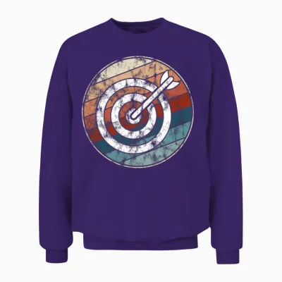Retro Archery Bullseye Unisex Sweatshirt - Purple