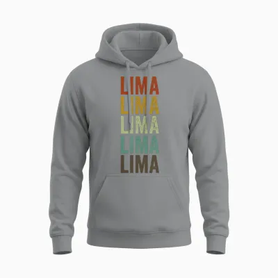 Lima Peru Retro Vintage Unisex Hoodie - Sport Grey