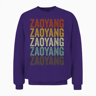 Zaoyang China Retro Vintage Unisex Sweatshirt - Purple