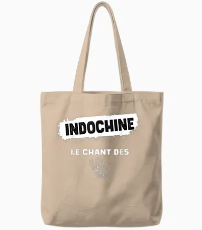 Indochine Swans Men Women and Children T-Shirt, Black, S Tote Bags - Natural