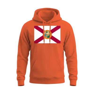Florida Usa Ensign Unisex Hoodie - Orange