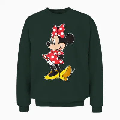 Disney Minnie Mouse Classic Pose T-Shirt Small Unisex Sweatshirt - Forest