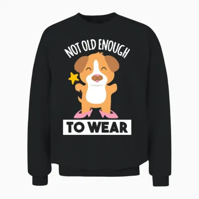 Dog Puppy Child Dog Lovers Funny Unisex Sweatshirt - Black
