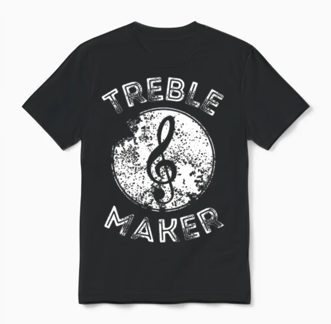 Funny Musician - Music Lovers Unisex T-Shirt in Black