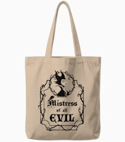 Disney Villains Maleficent Mistress of All Evil Thorn Frame Tote Bags - Natural