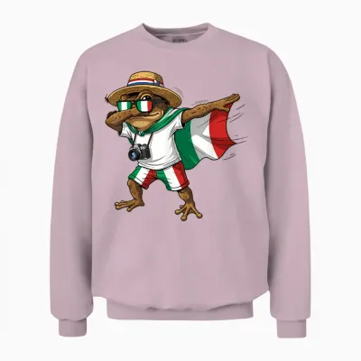 Drapeau Italien Racines Italiennes Unisex Sweatshirt - Light Pink