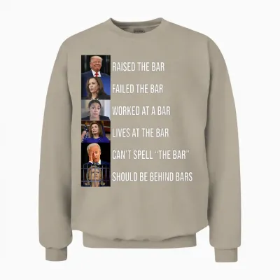 Trump Raised the Bar Failed the Bar Unisex Sweatshirt - Sand