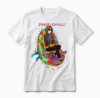 Just Chill Retro V2 Unisex T-Shirt - White