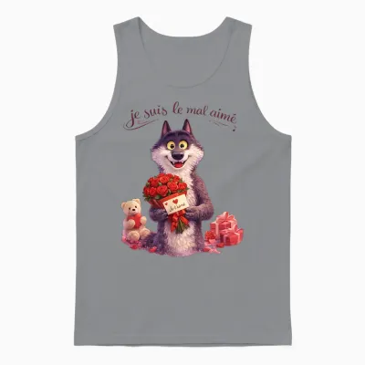 Wolf Le Mal Aimé Valentine's Day Gift Woman Man Unisex Tank Top - Sport Grey