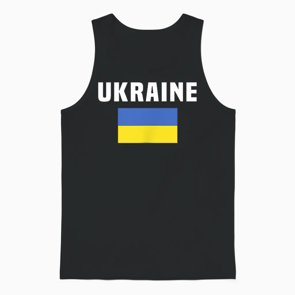 Drapeau De Poche Ukraine Pour Soutenir La Fierté Ukrainienne Unisex Tank Top in Black