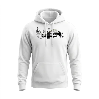 Trumpet Unisex Hoodie - White
