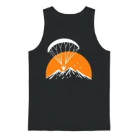 Paramotoring Retro Vintage Unisex Tank Top - Black – 1