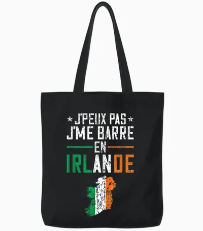 I Can Not I Bar in Ireland | Travel Europe Country T-Shirt, Black, S Tote Bags - Black