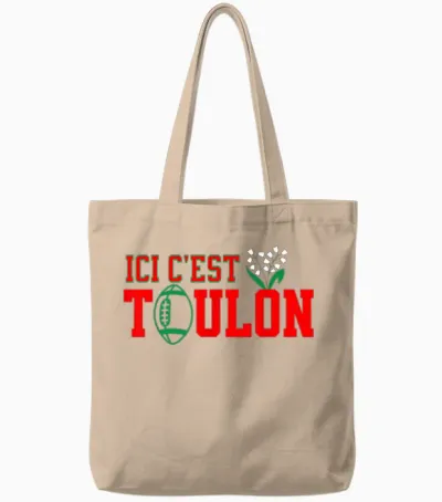 Rct Rugby Dans Le Sang En Avant Toulon! Here Rct Toulon T-Shirt, Black, S Tote Bags - Natural
