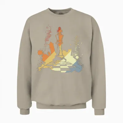 Chess Pieces Unisex Sweatshirt - Sand