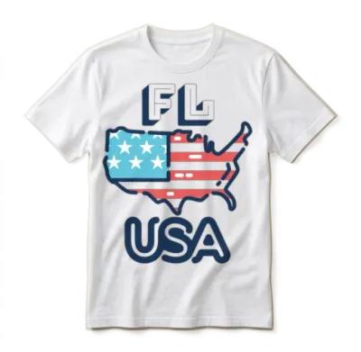 Fl, Usa, Florida Unisex T-Shirt - White