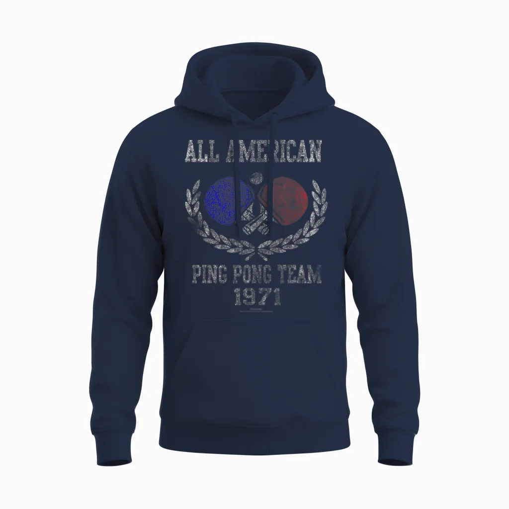 Forrest Gump Table Tennis Unisex Hoodie in Navy