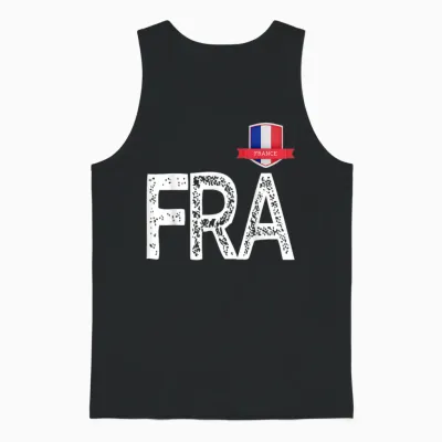 Frankreich Frankreich Menschenflagge Buchstaben F Und R Und a Frankreich Unisex Tank Top - Black